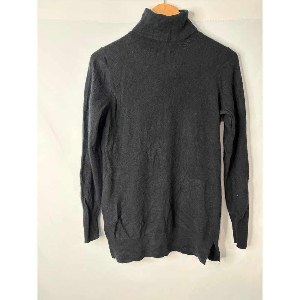 Nordstrom 100% Cashmere Turtleneck Sweater Womens L Quiet Luxury Minimalist